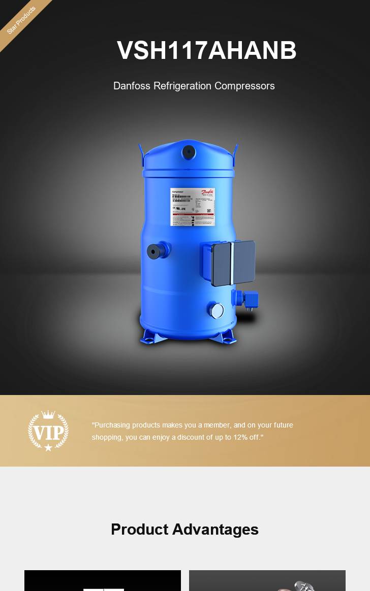 Danfoss Compressor VSH117AHANB, technical parameters pdf, structure diagram